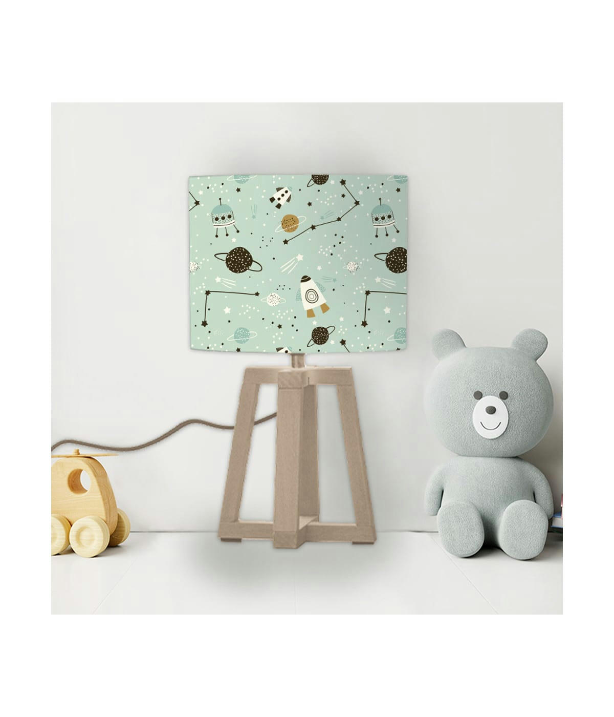 ENFANT - Abat-jour chevet enfant Planète Petit Bleu D: 25 x H: 20