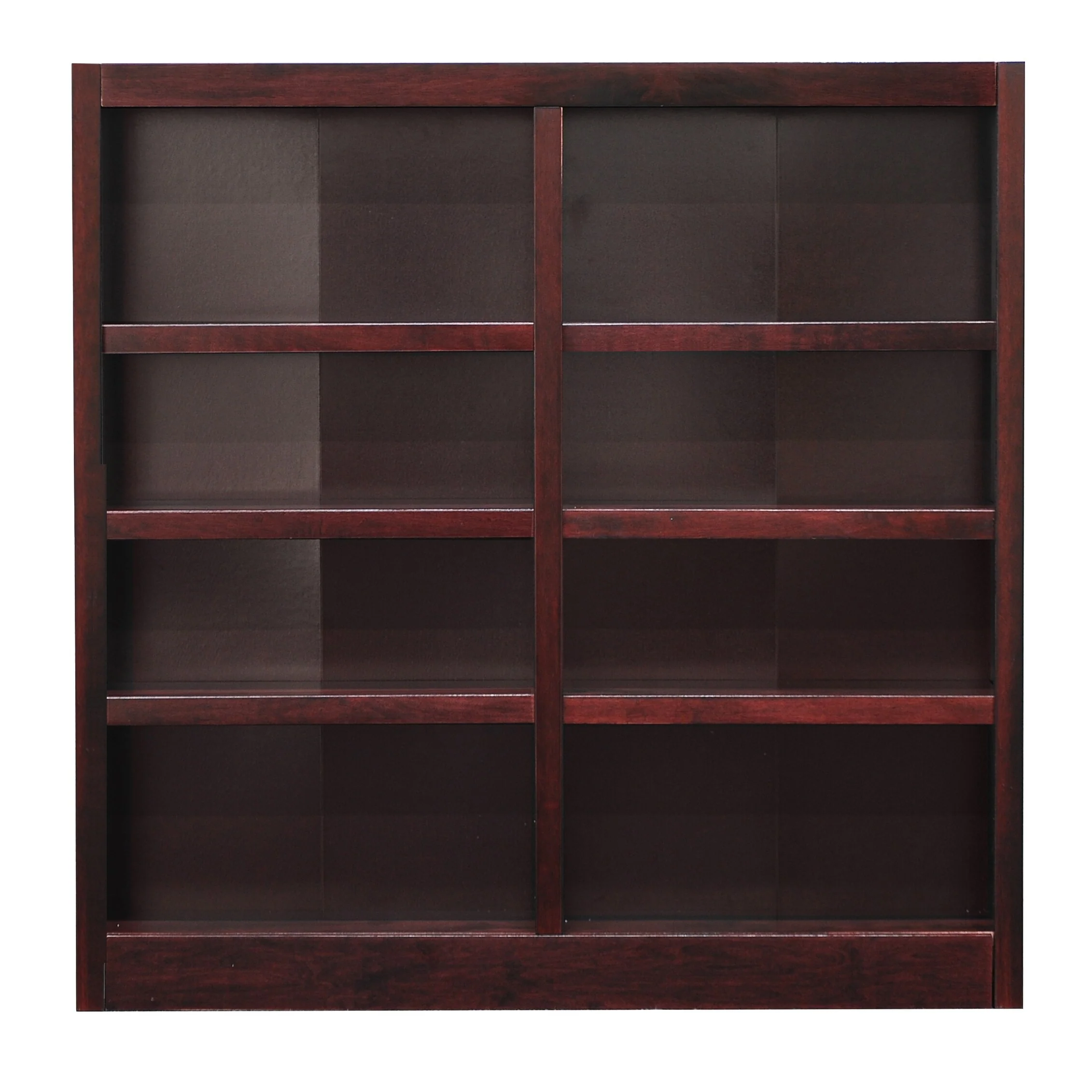 Concepts in Wood Double Wide Wood Bookcase, 8 Shelf, 48 inch Tall