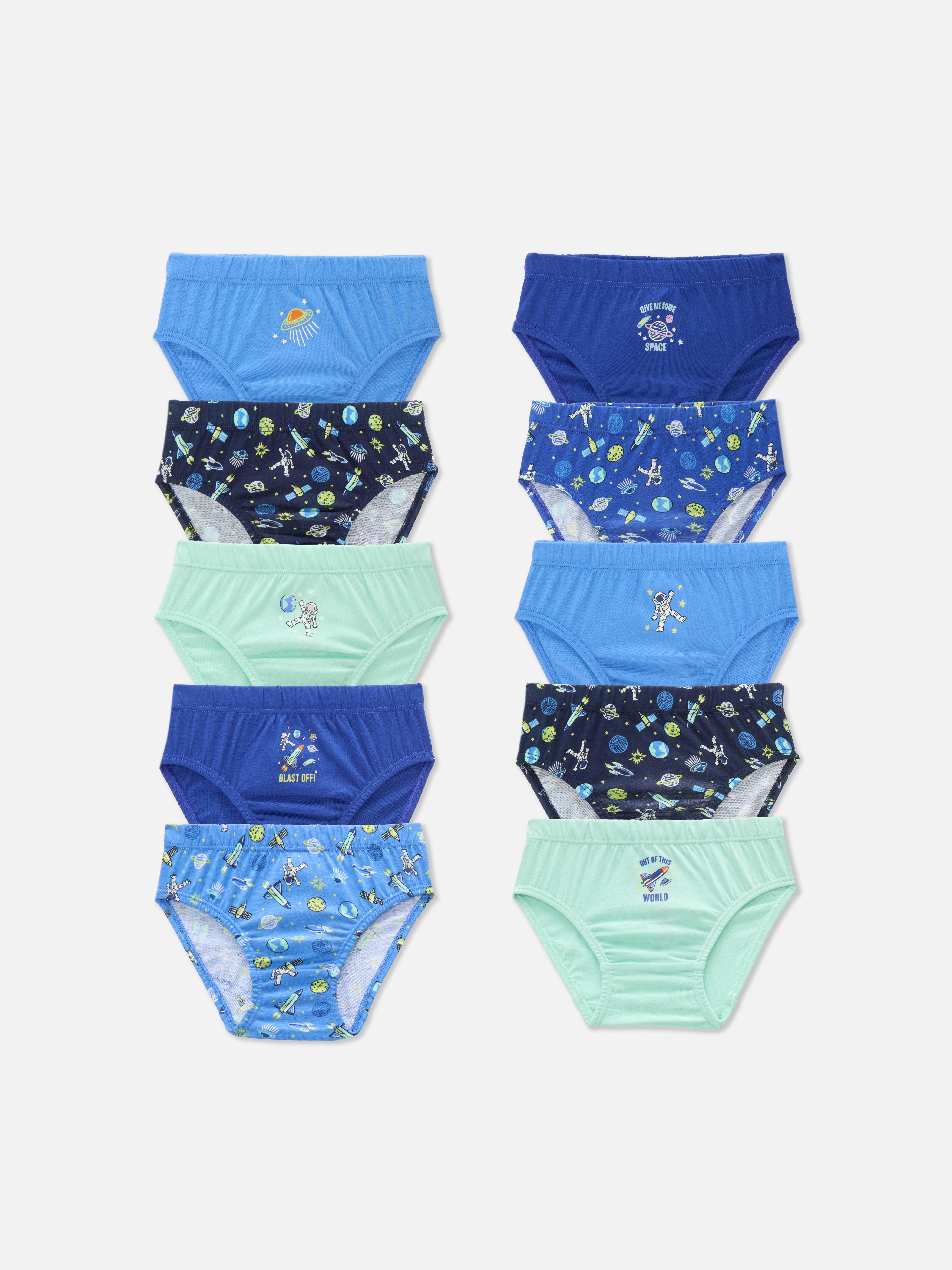 1.5-12yrs | 10pk Space Graphic Briefs