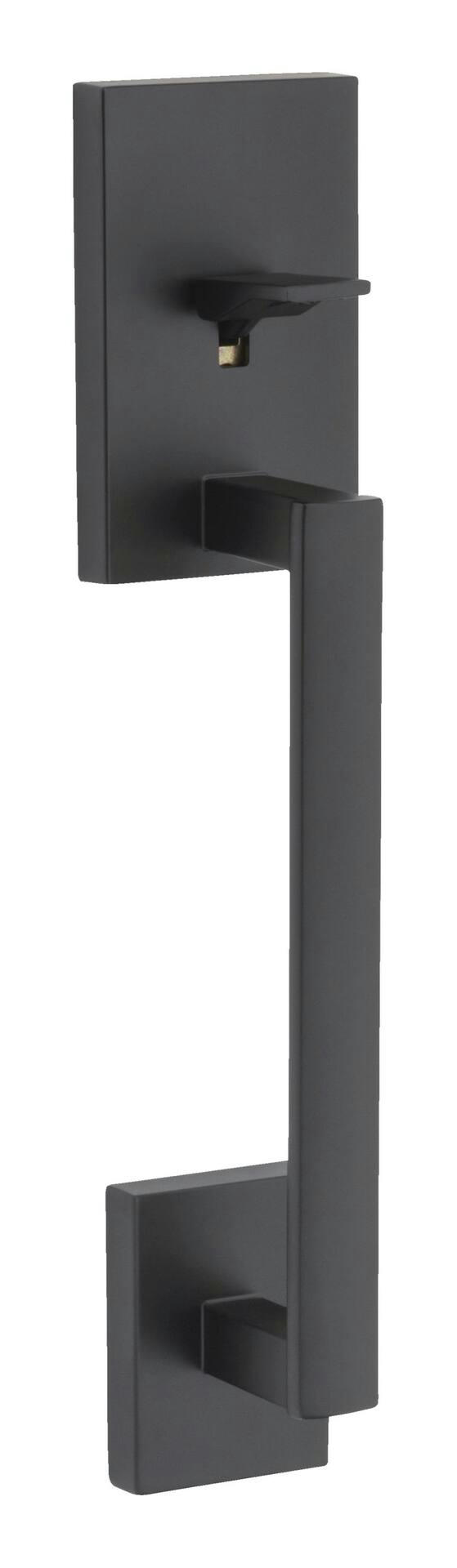 Weiser San ClementeBottom Grip Handle Set with Halifax Lever, Iron/Black