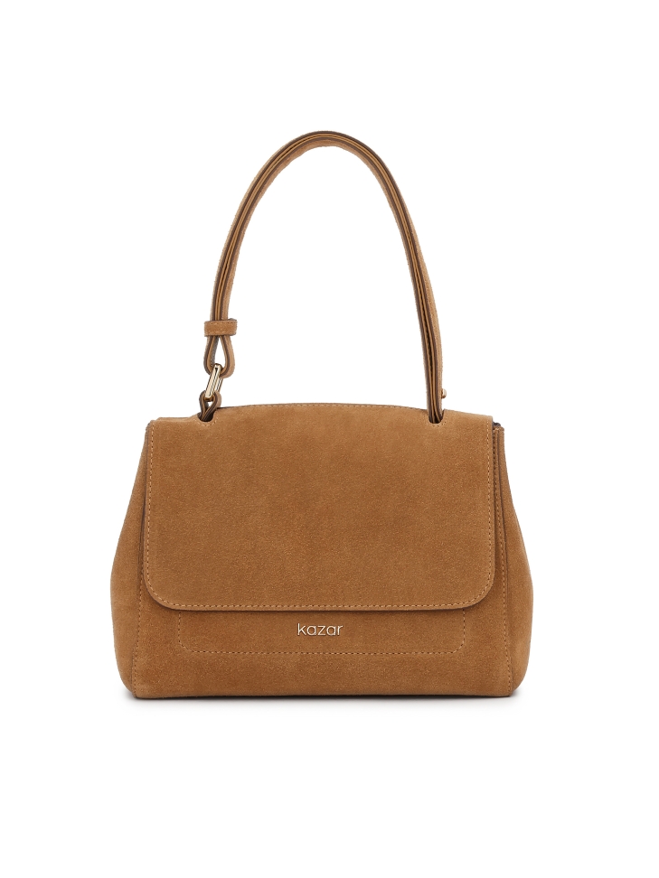 Light brown handbag with adjustable handle