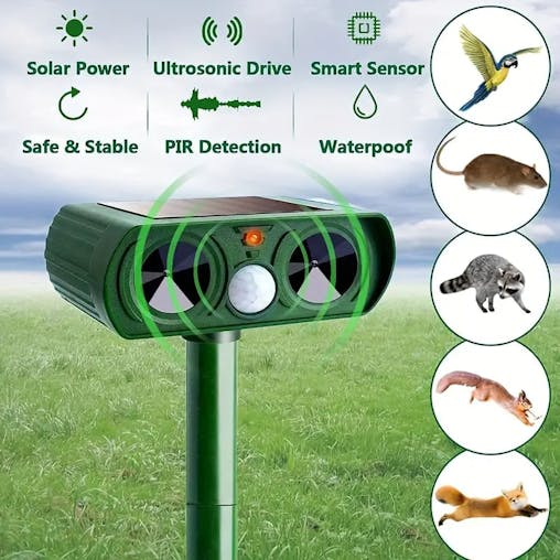NNETM Emerald Solar Ultrasonic Animal Repellent