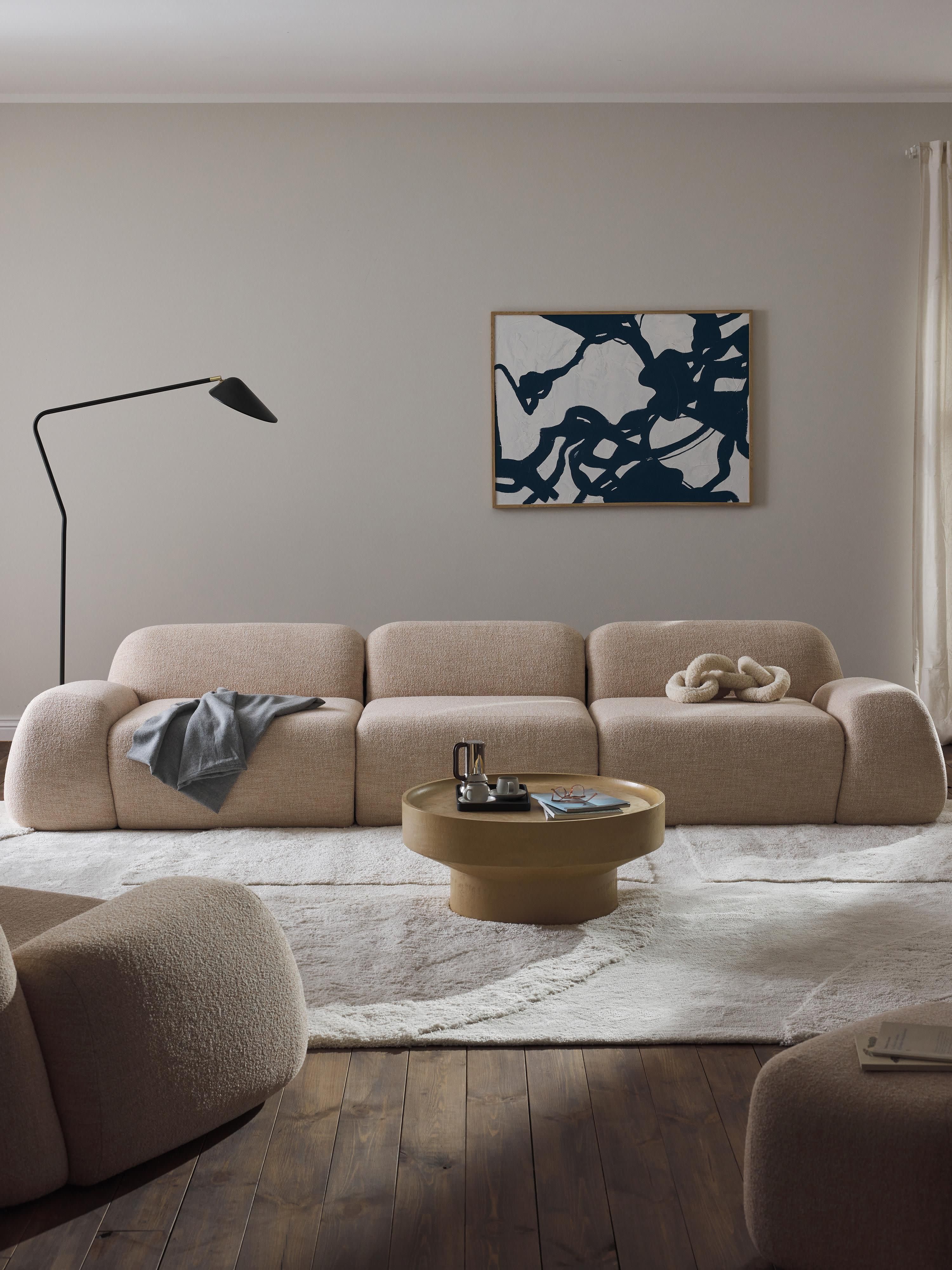 Modulares Bouclé-Sofa Wolke (4-Sitzer)