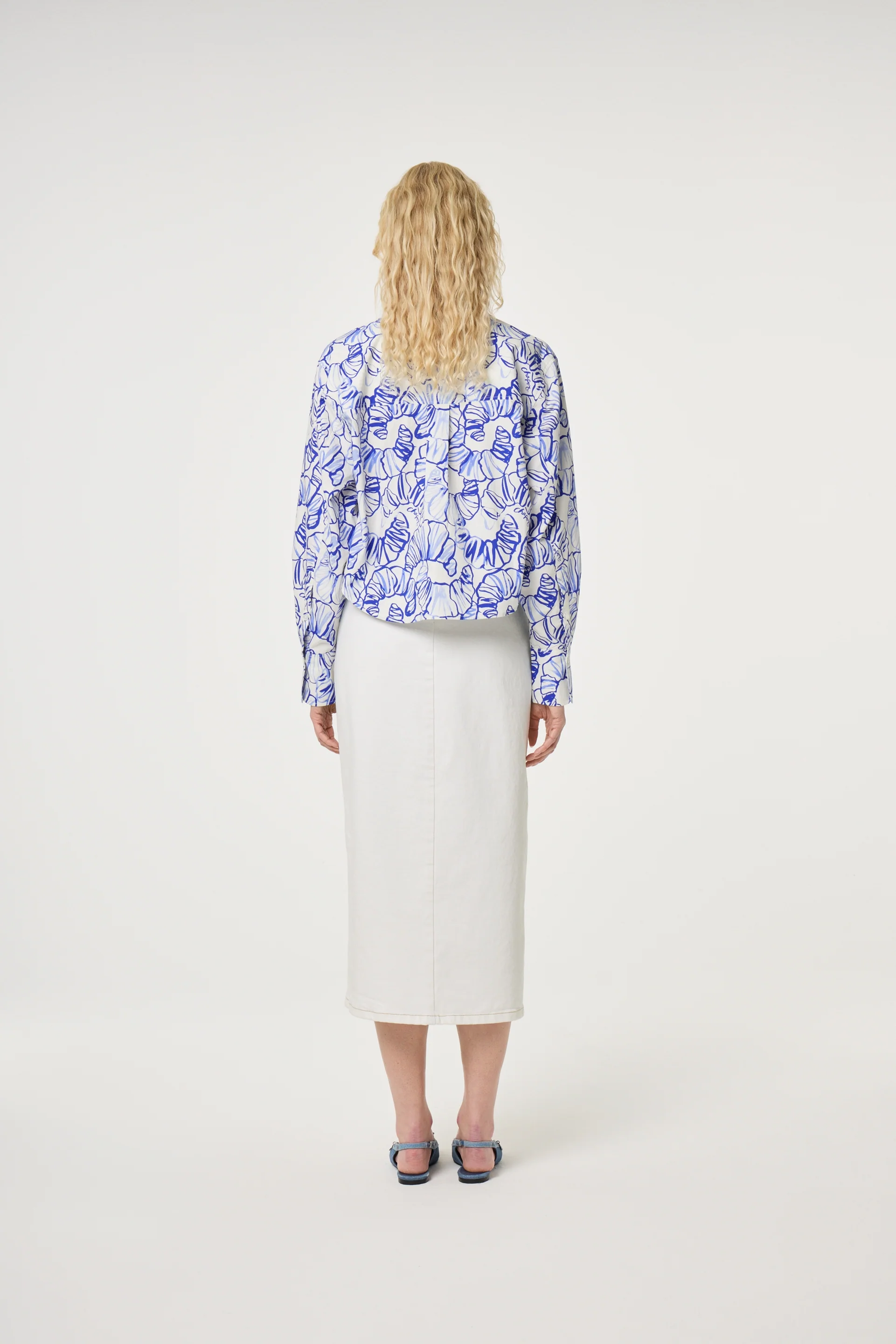Haidy Blouse | Cosy White/Cobalt