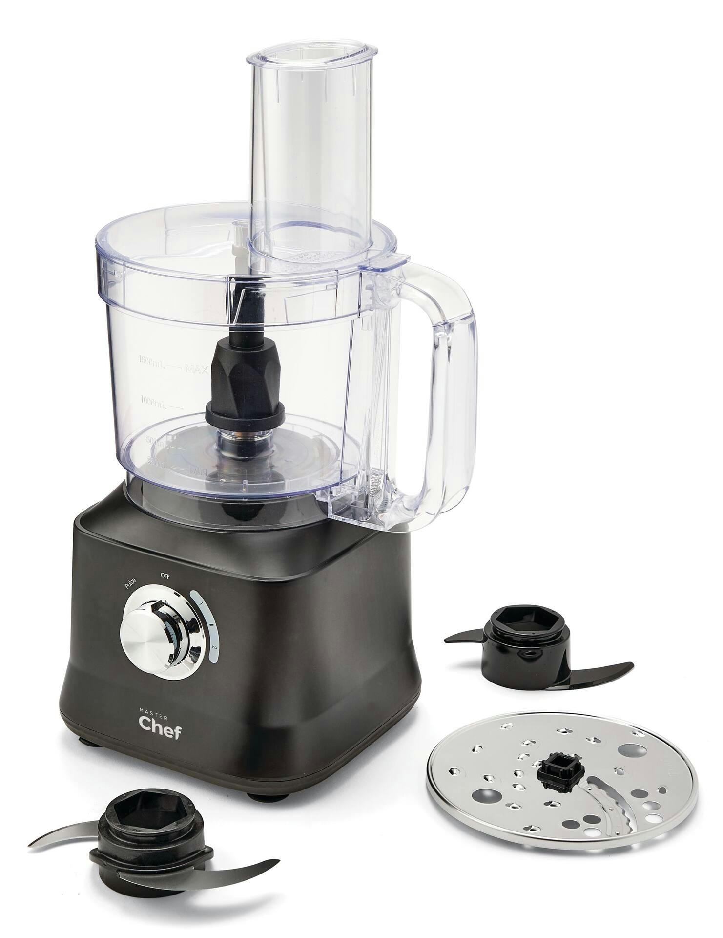 MASTER Chef 2-Speed Electric Food Processor with Pulse Function, Black