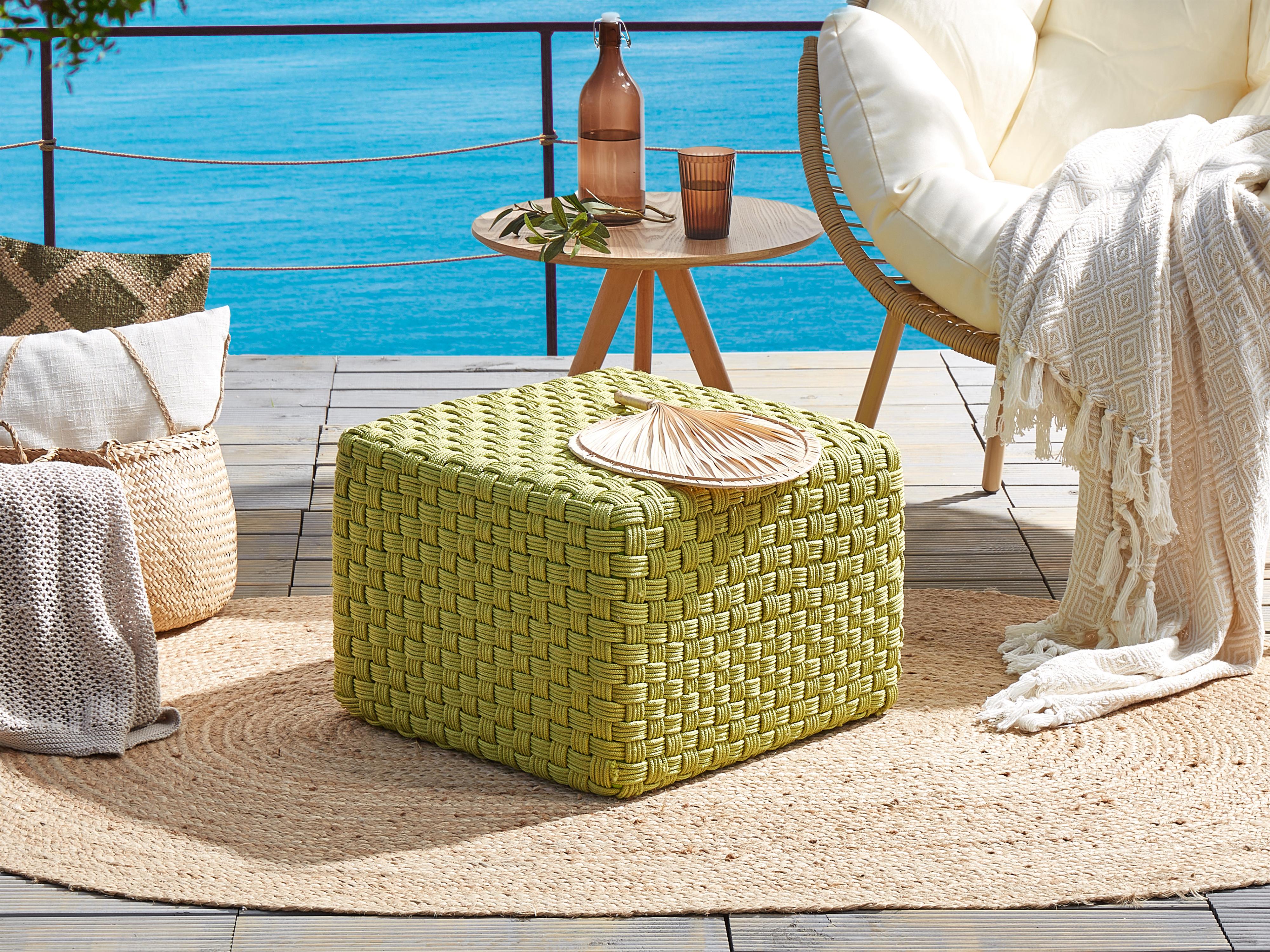 Pouffe NALLI Synthetic Material Green