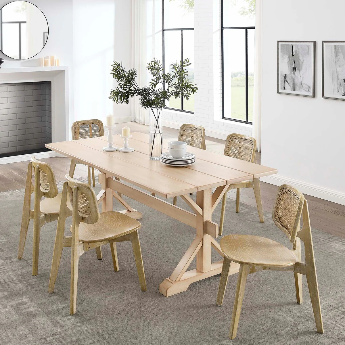 Windchime 71 Wood Dining Table - N/A