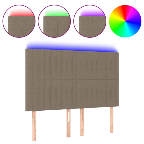 VidaXL Zagłówek do łóżka z LED taupe