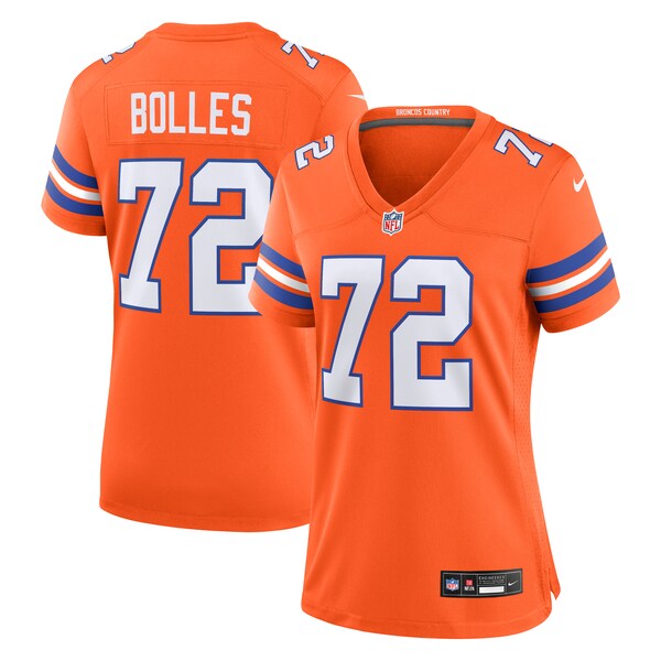 Garrett Bolles Denver Broncos Nike Women's Mile High Collection 1977 Throwback Player Game Jersey - Orange