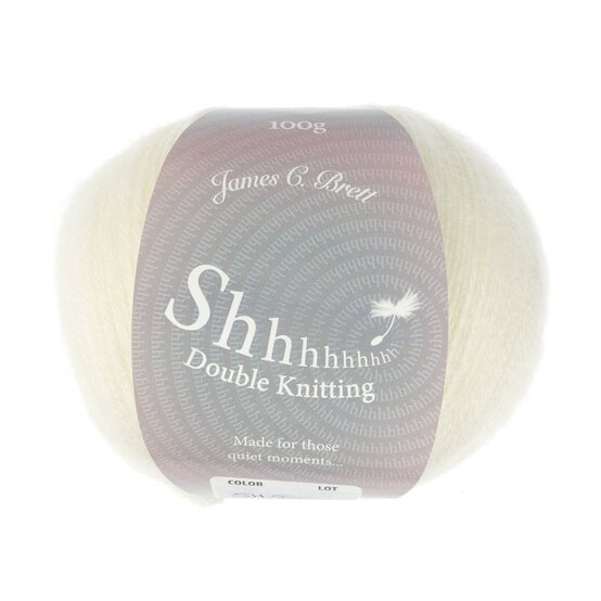 James C Brett Ivory Shhh DK Yarn 100g