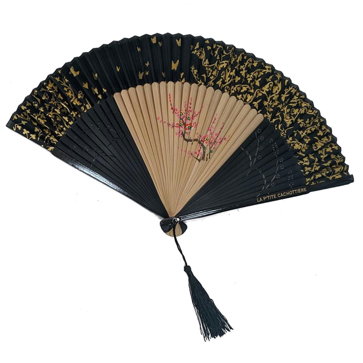 - Éventail décoratif et utilitaire noir