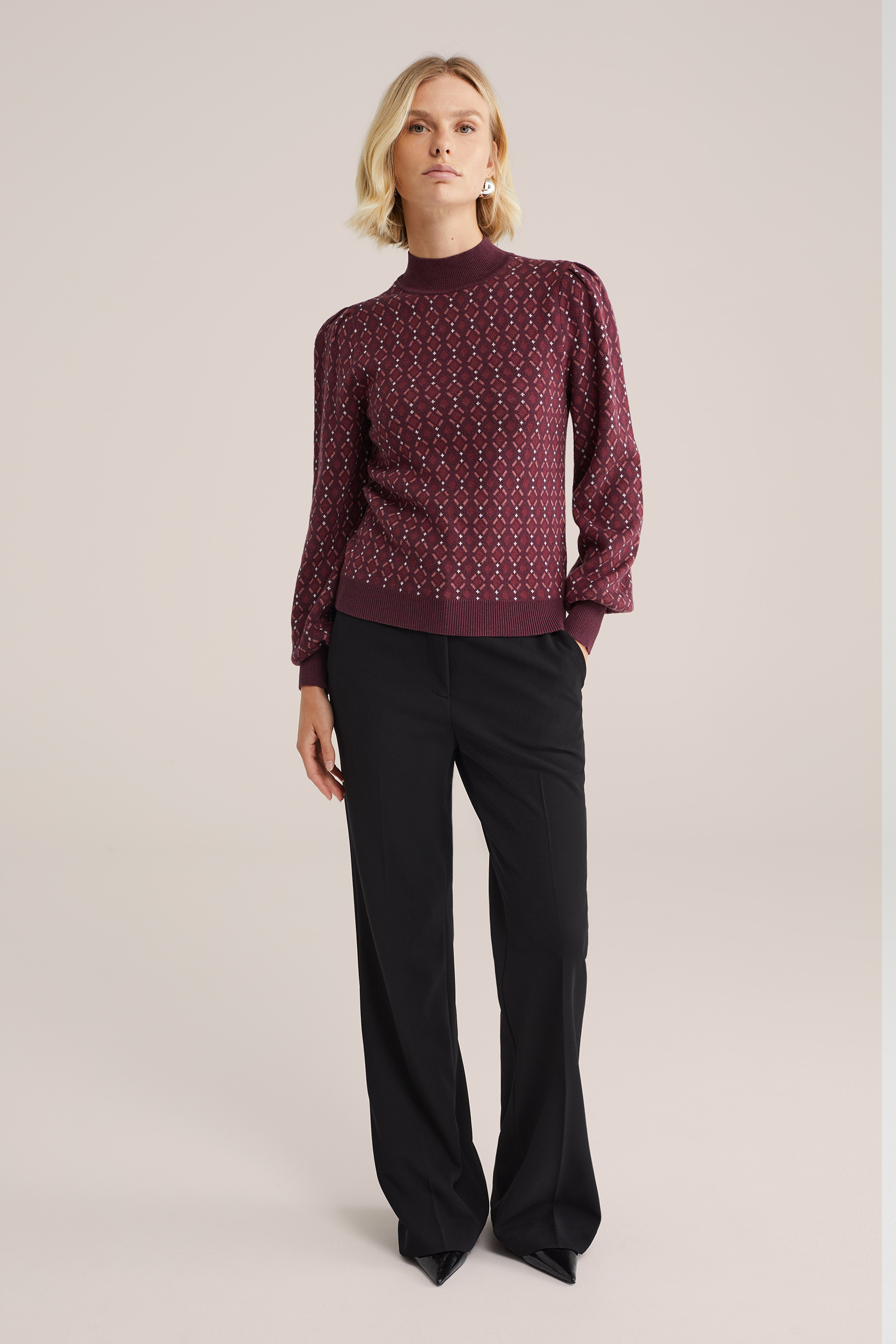 Dames Gebreide trui met print