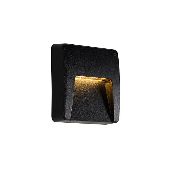 Ensemble de 6 appliques murales extérieures carrées noires avec LED IP65 - Gem
