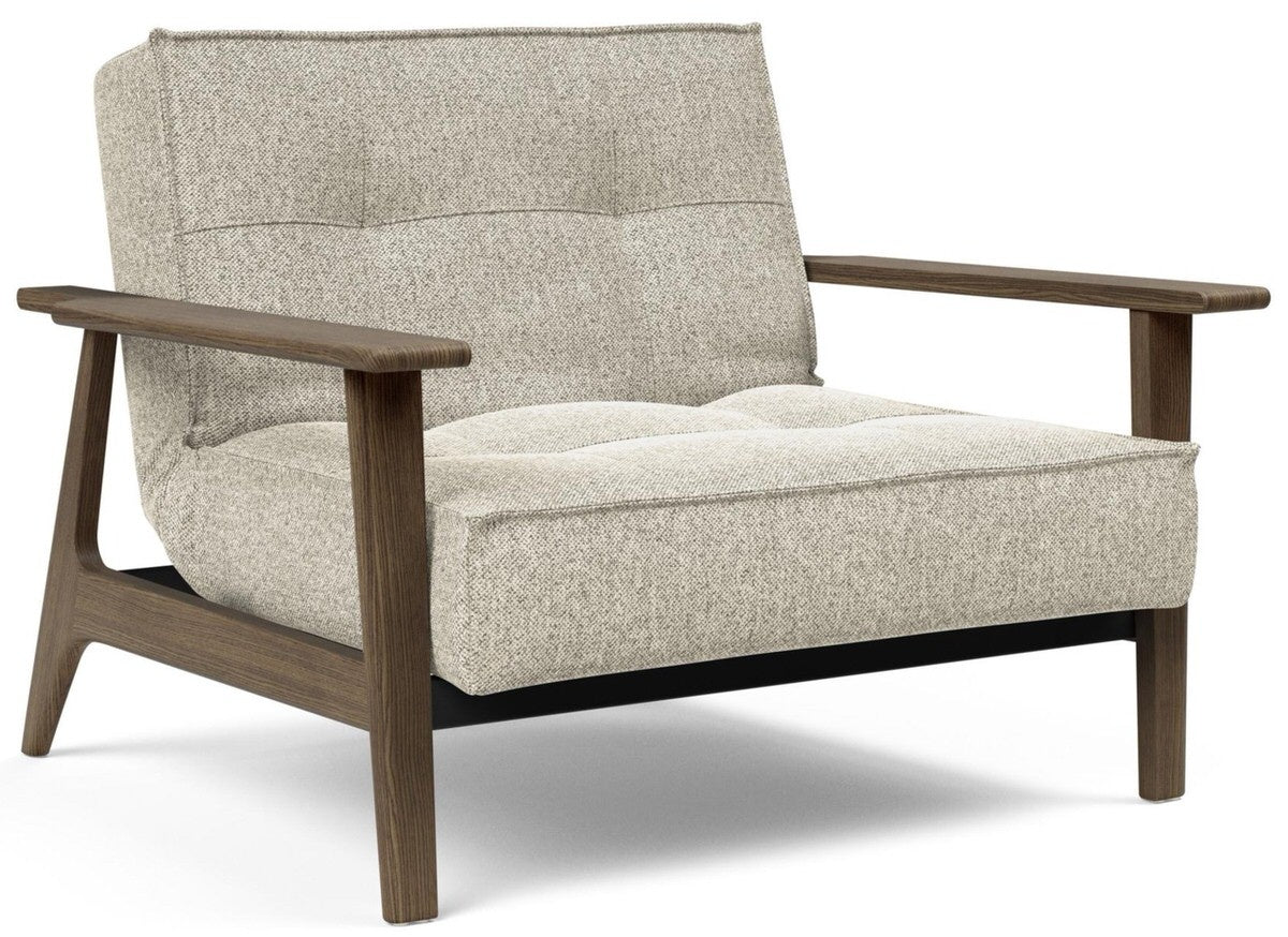 Innovation Splitback Fauteuil Gebroken Wit   Gerookt Eiken