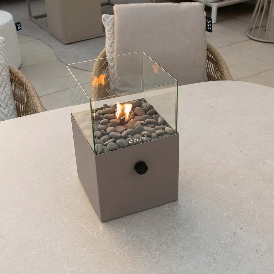 Cosi Fires Cosiscoop Square gaslantaarn 20 x 20 x 32,5 cm - clay