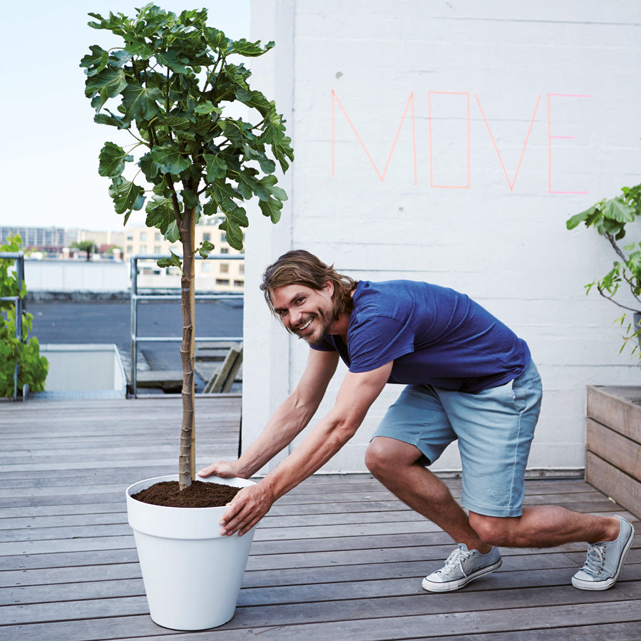 elho Loft Urban Round Bloempot 60 cm met Wielen - 100% gerecycled kuns