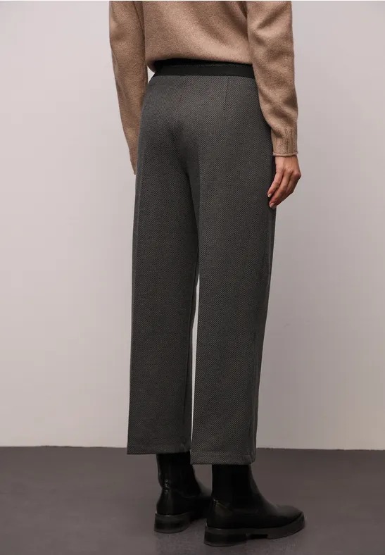 Wide Leg Herringbone  Hose