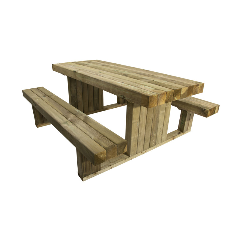 Table de jardin pique-nique 180 x 159 x 73 cm SOLID