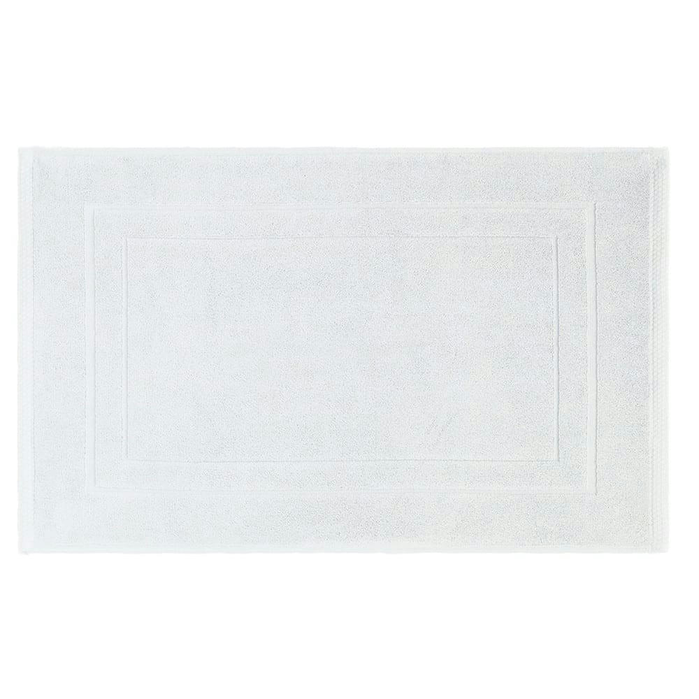 - Tapis de bain  pur coton blanc 50x80
