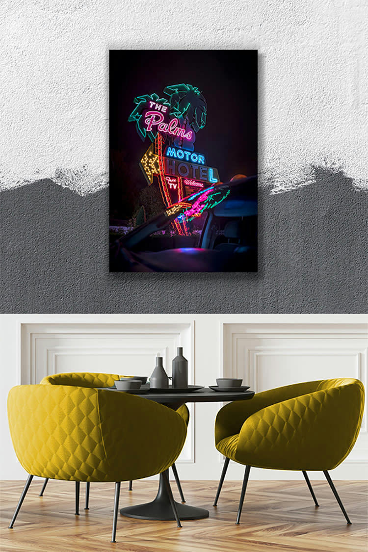 NEONS BY NIGHT - Photographie d'art de Romain Farge 60x90 cm sur plexi