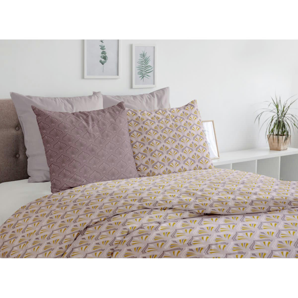 SINHALA - SINHALA Parure de couette 100% coton - Rose - 220x240 cm