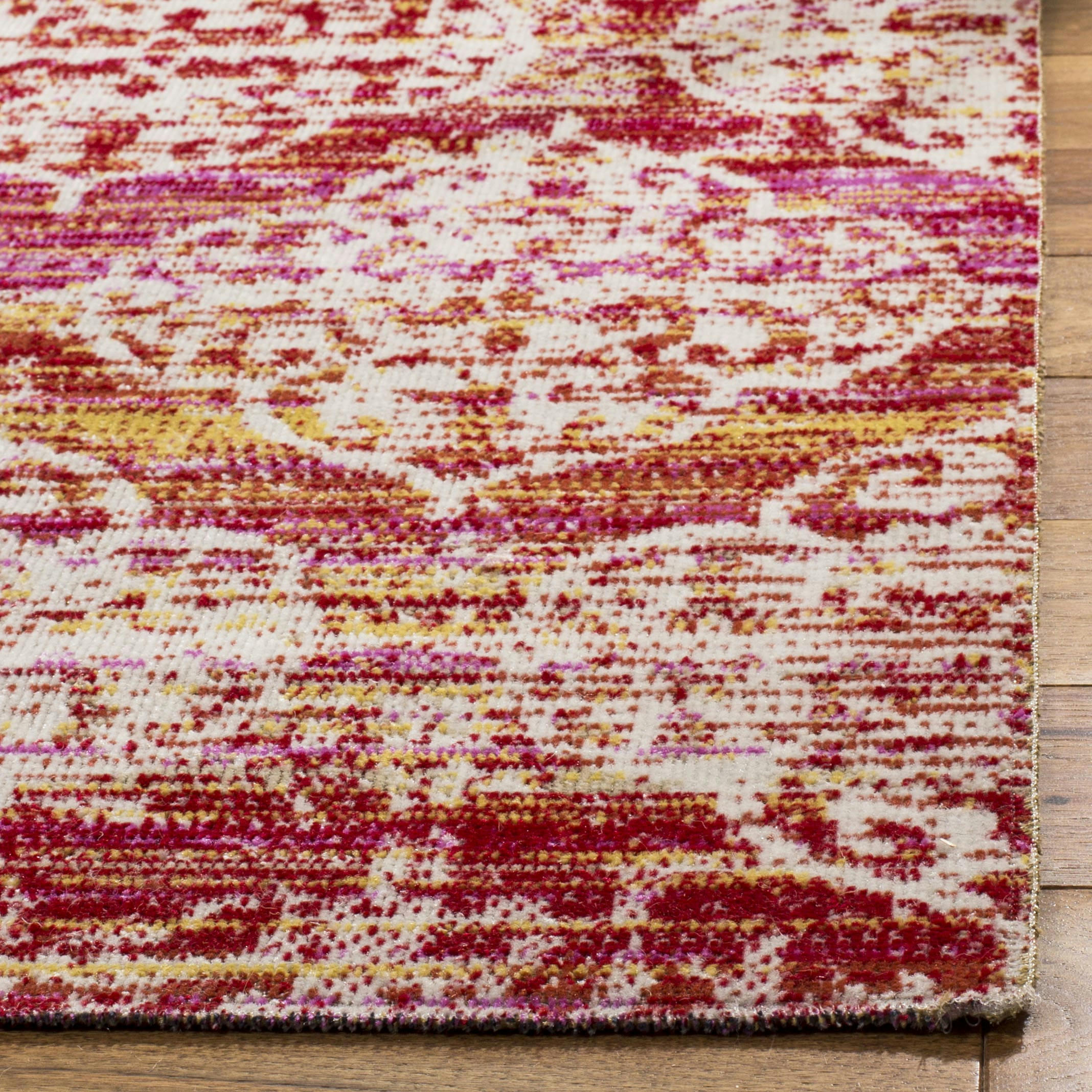 MONTAGE - Tapis interieur & exterieur en rose & multi, 122 x 183 cm