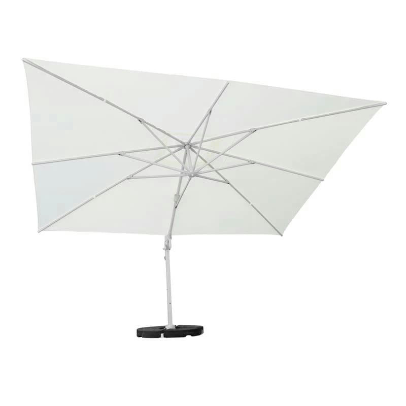 ROMA - Parasol de jardin 3x4 bras latéral blanc