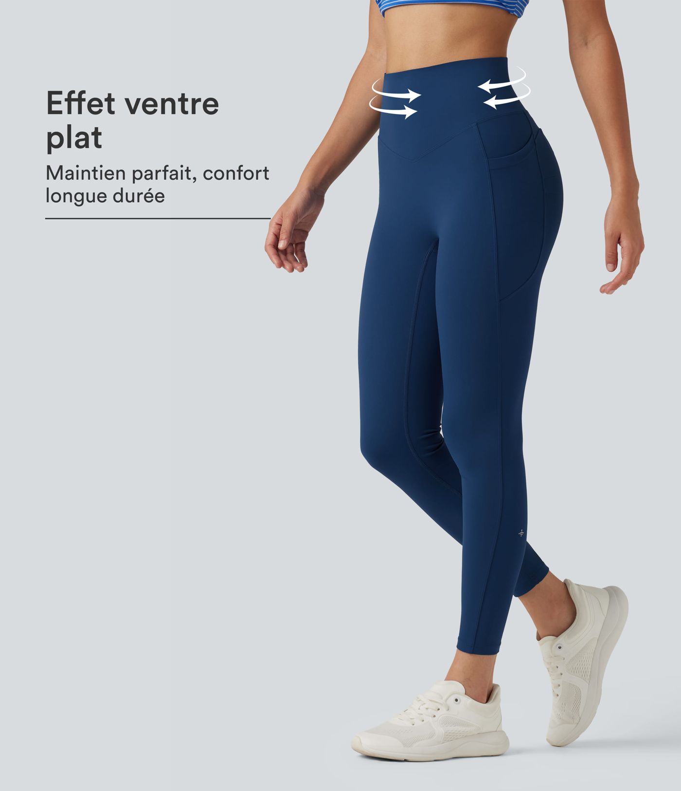 Legging de sport Halara UltraSculpt™ taille haute croisée gainant avec poches