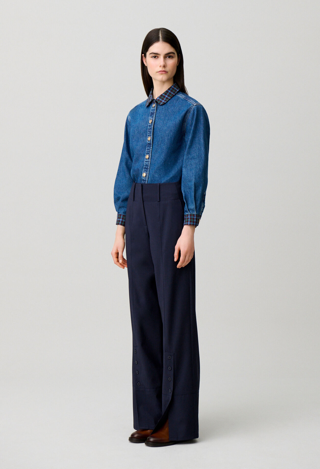 Pantalon laine mélangée