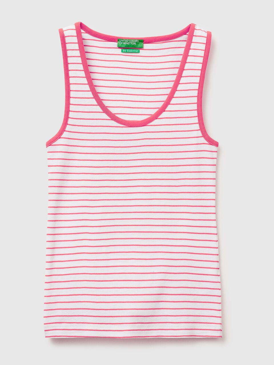 Striped tank top in pure cotton