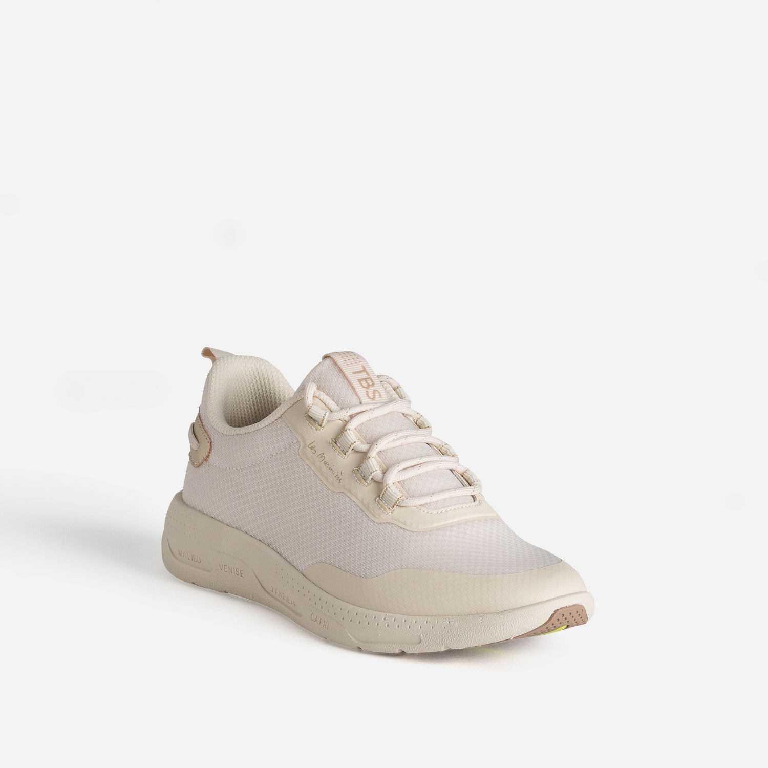 Tennis TBS beige mesh détails dorés