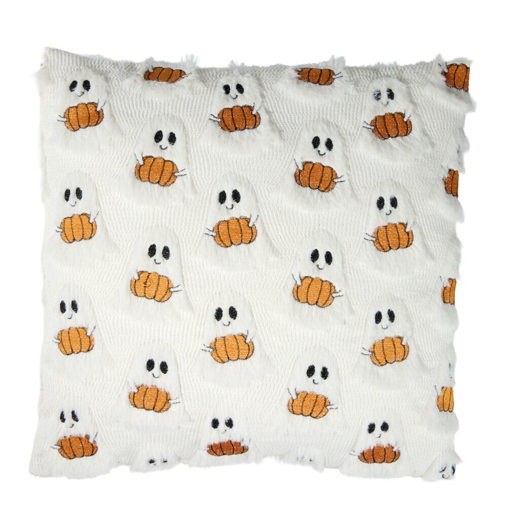 Coussin Halloween motif en relief polyester 43x43cm (2 modèles)