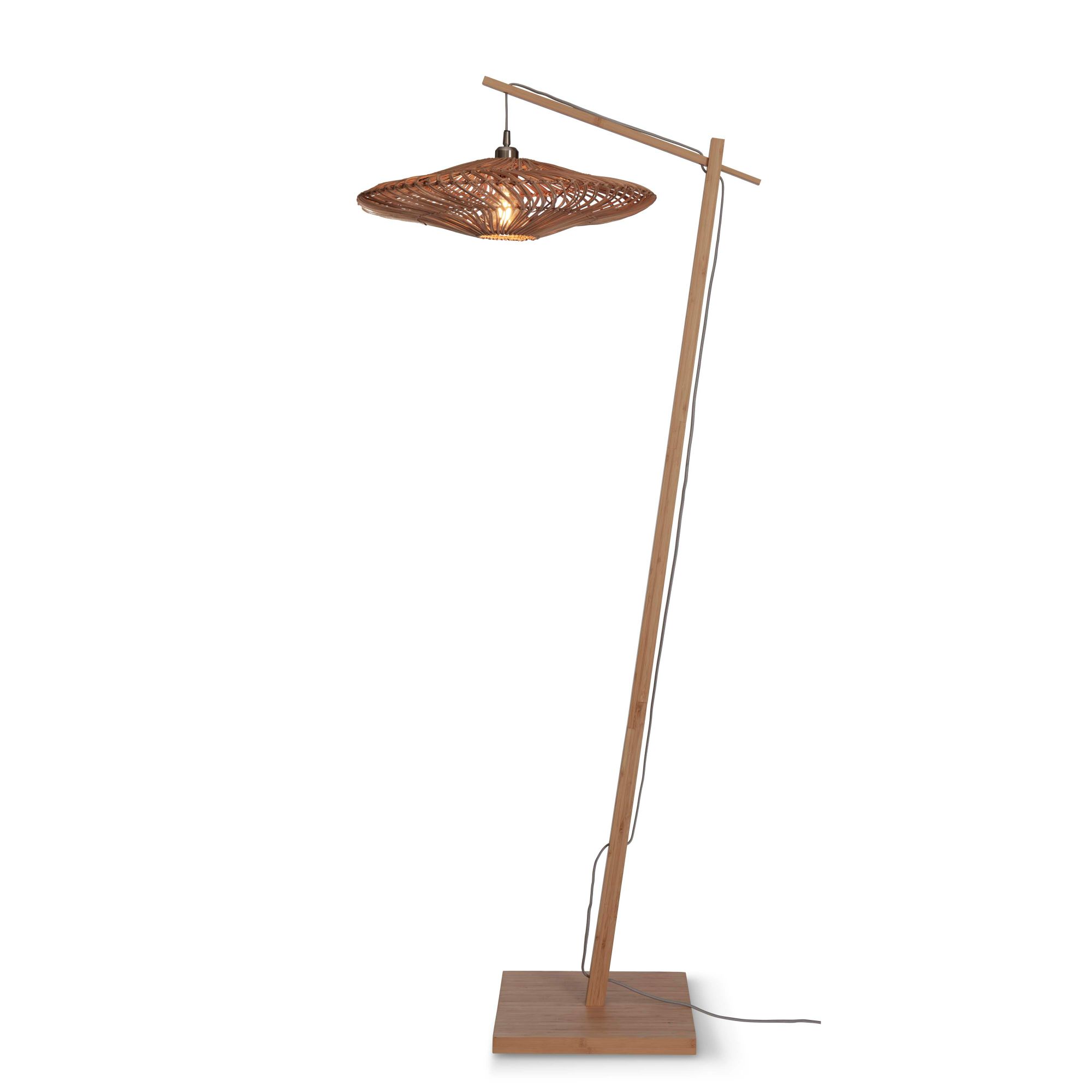 GOOD&MOJO vloerlamp Zanzibar - bruin - Ø55cm