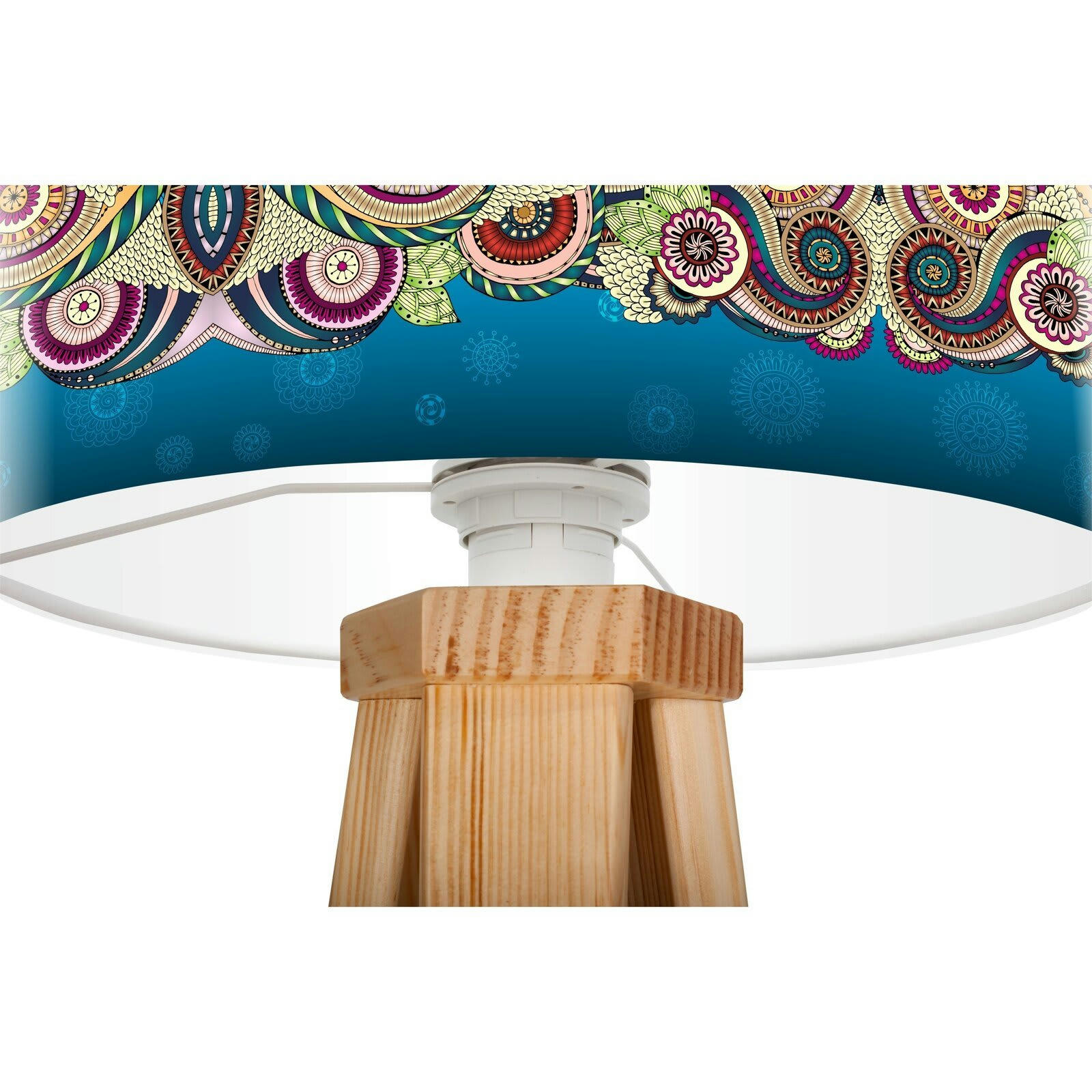 YOGA - Lampe de chevet Bois Multicolore 30x30x45 cm