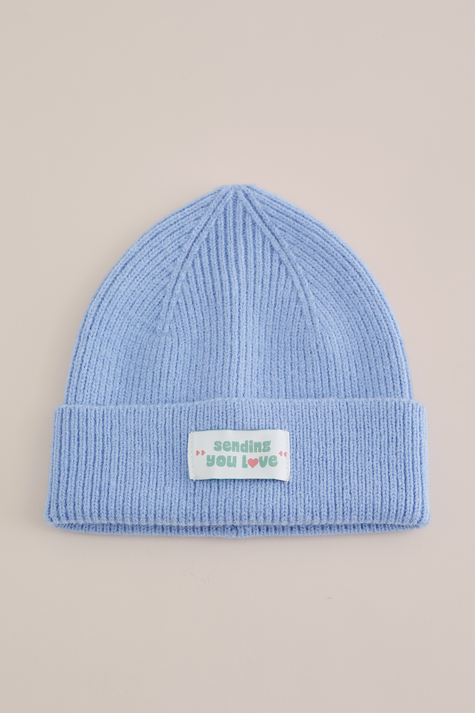 Meisjes beanie met tekst