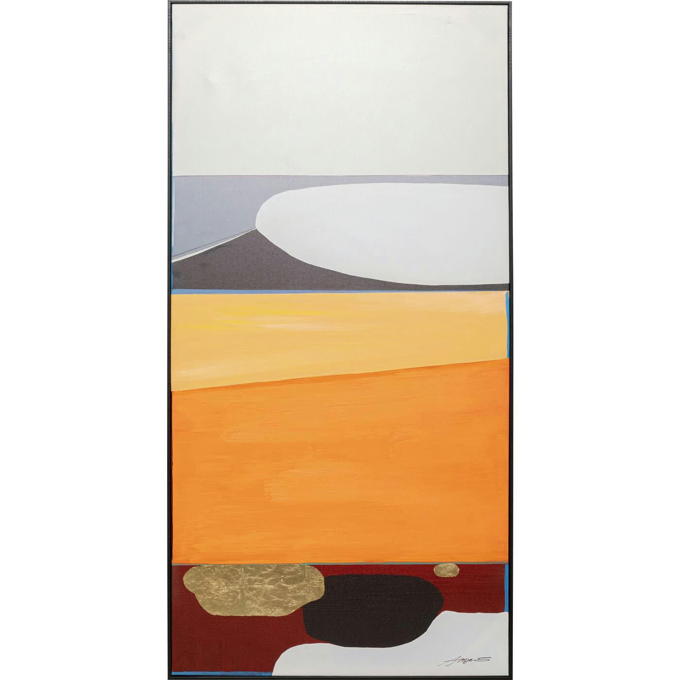 ABSTRACT SHAPES - Peinture Frame Abstract Shapes orange 73x143cm Kare Design