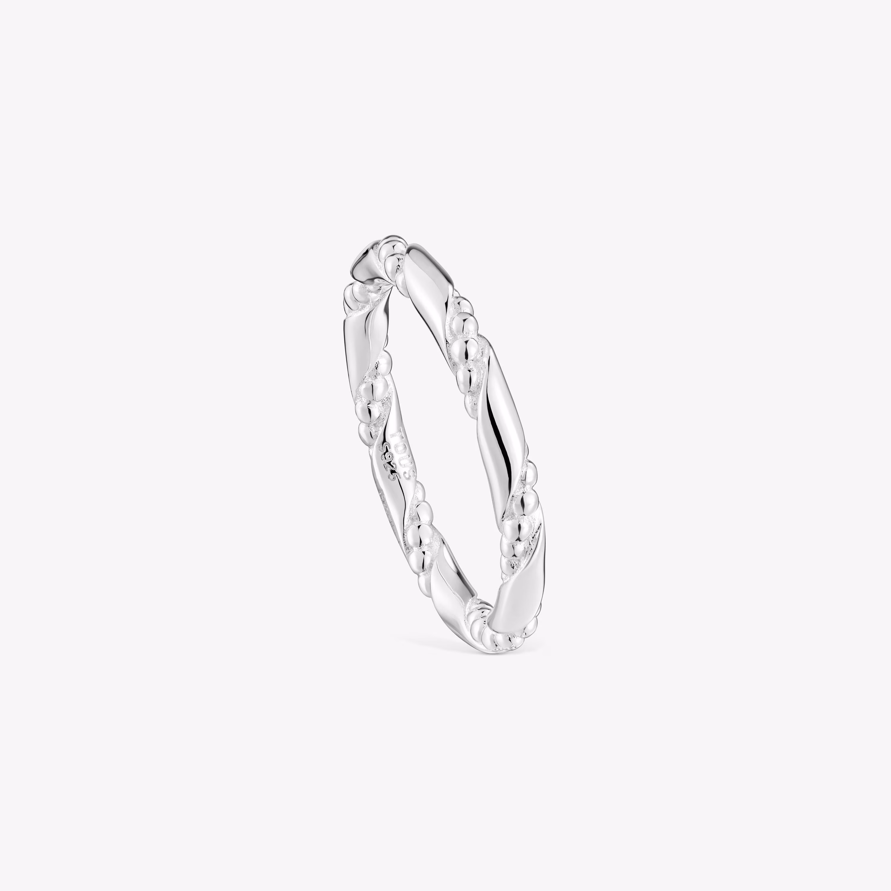 Anillo pqueño de plata Twisted