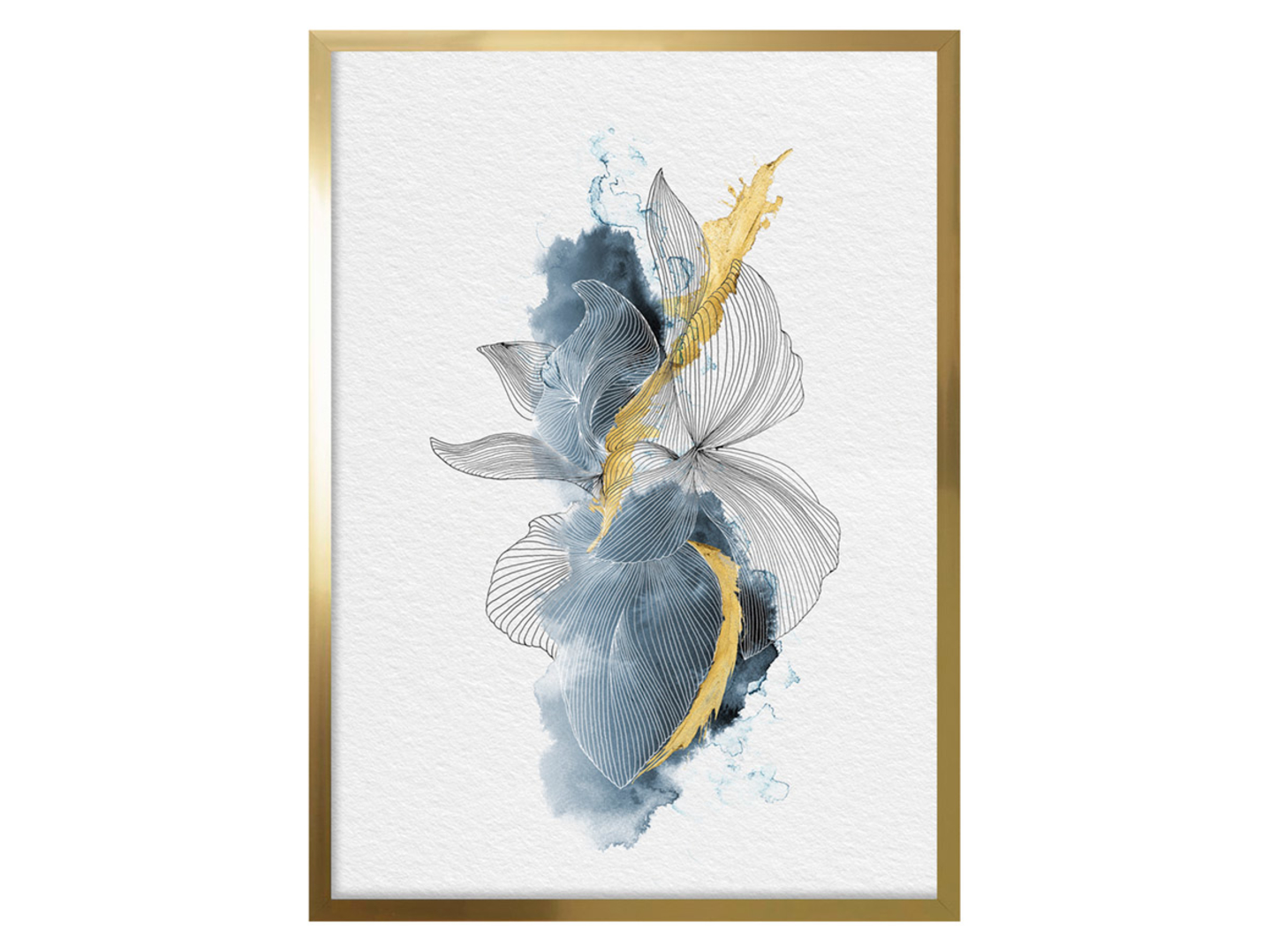 Obraz Navy Linear Flowers I 50x70 cm