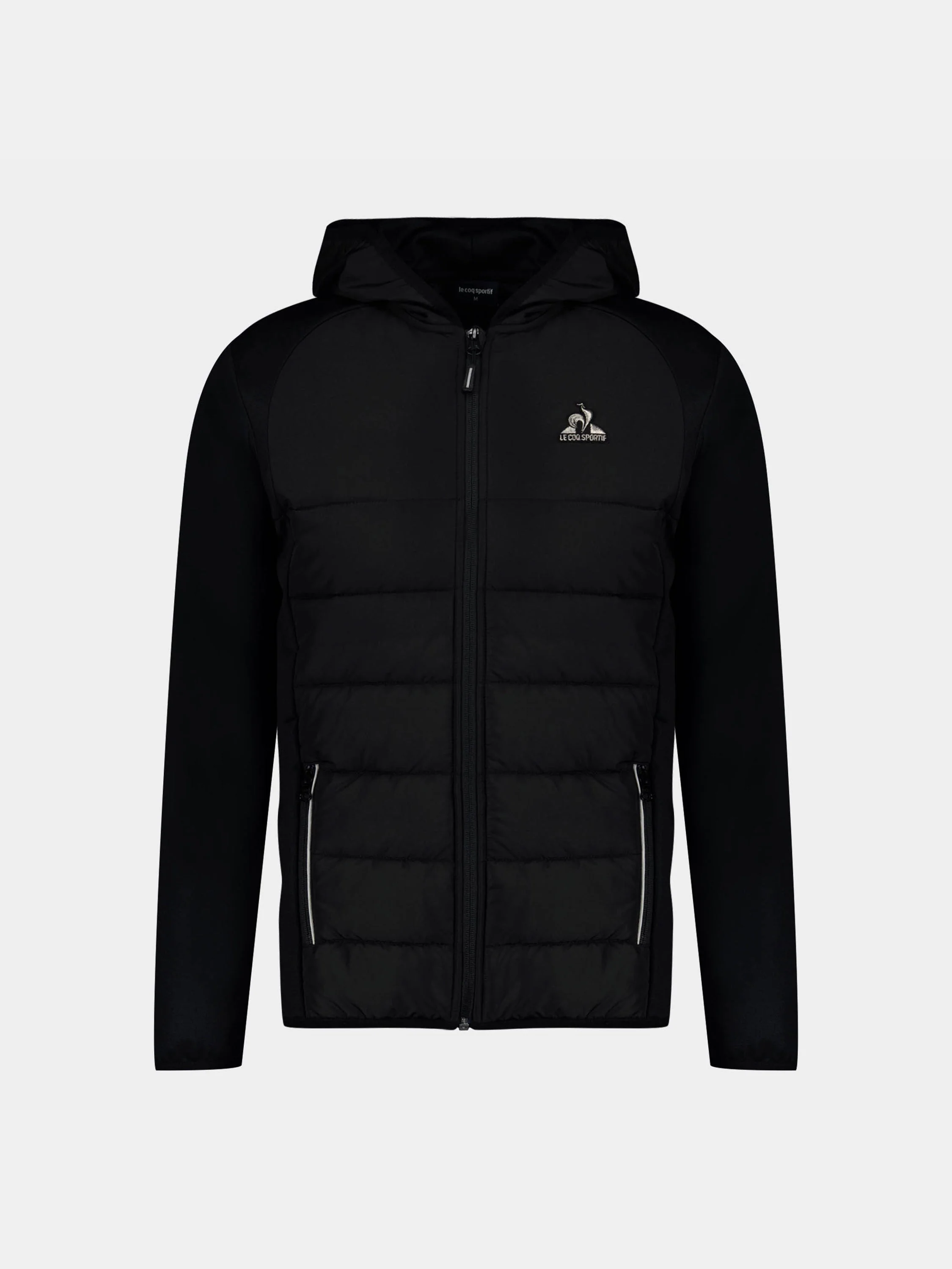Veste bi-matière matelassée avec manches en jersey