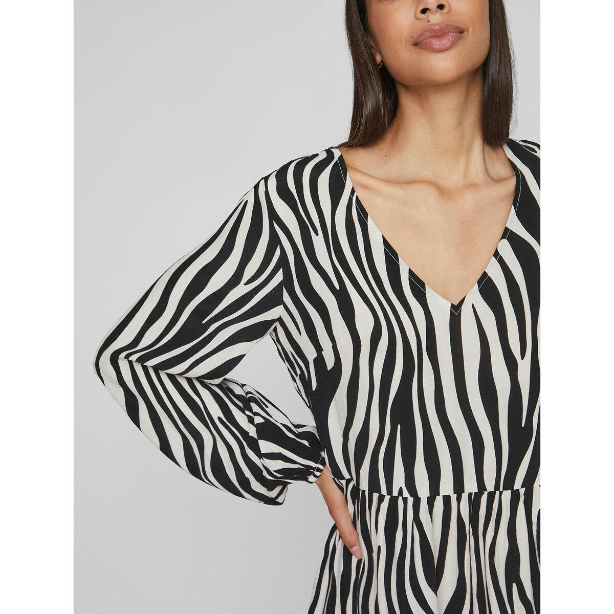 Robe courte, imprimé zèbre