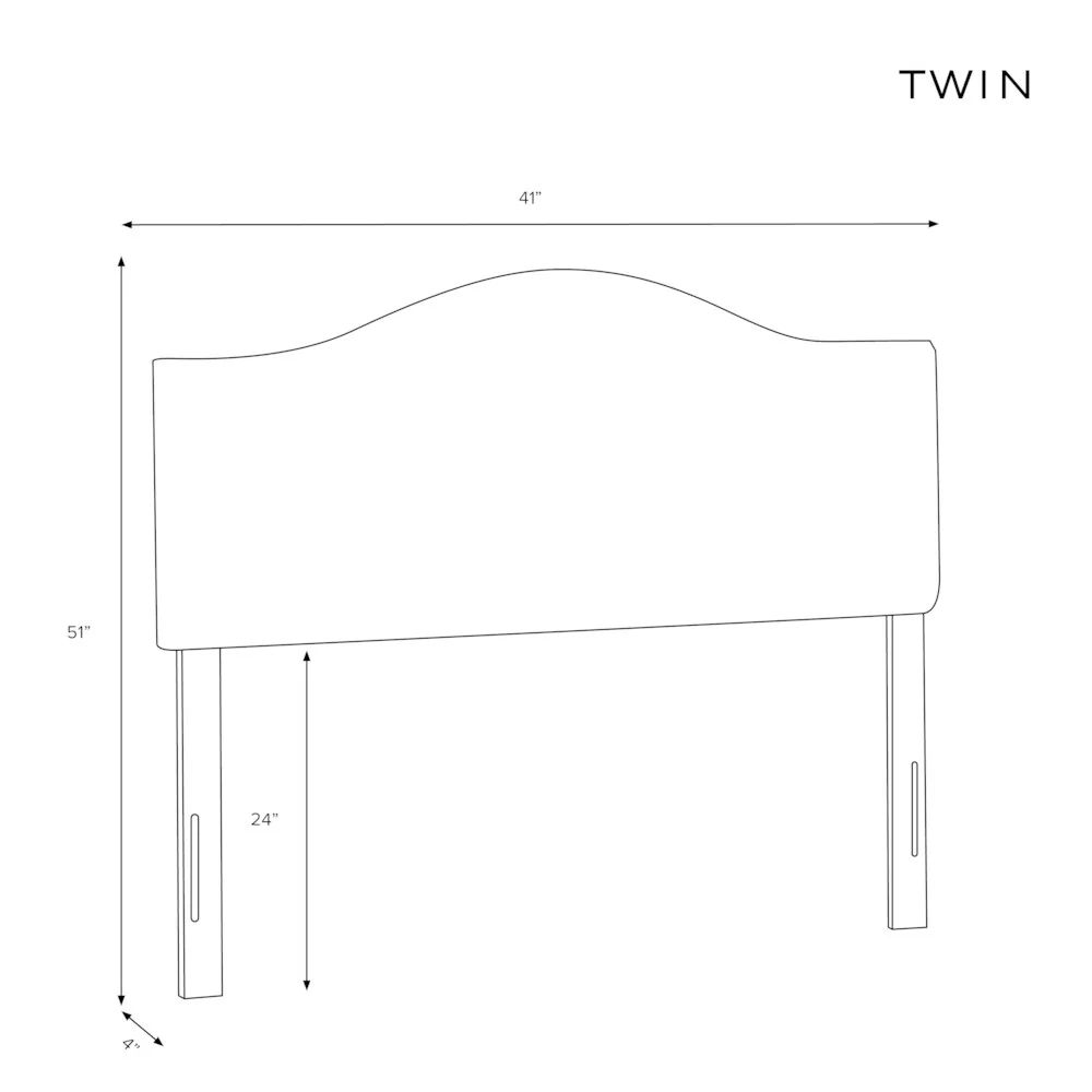 Skyline Furniture Linen Navy Nail Button Headboard