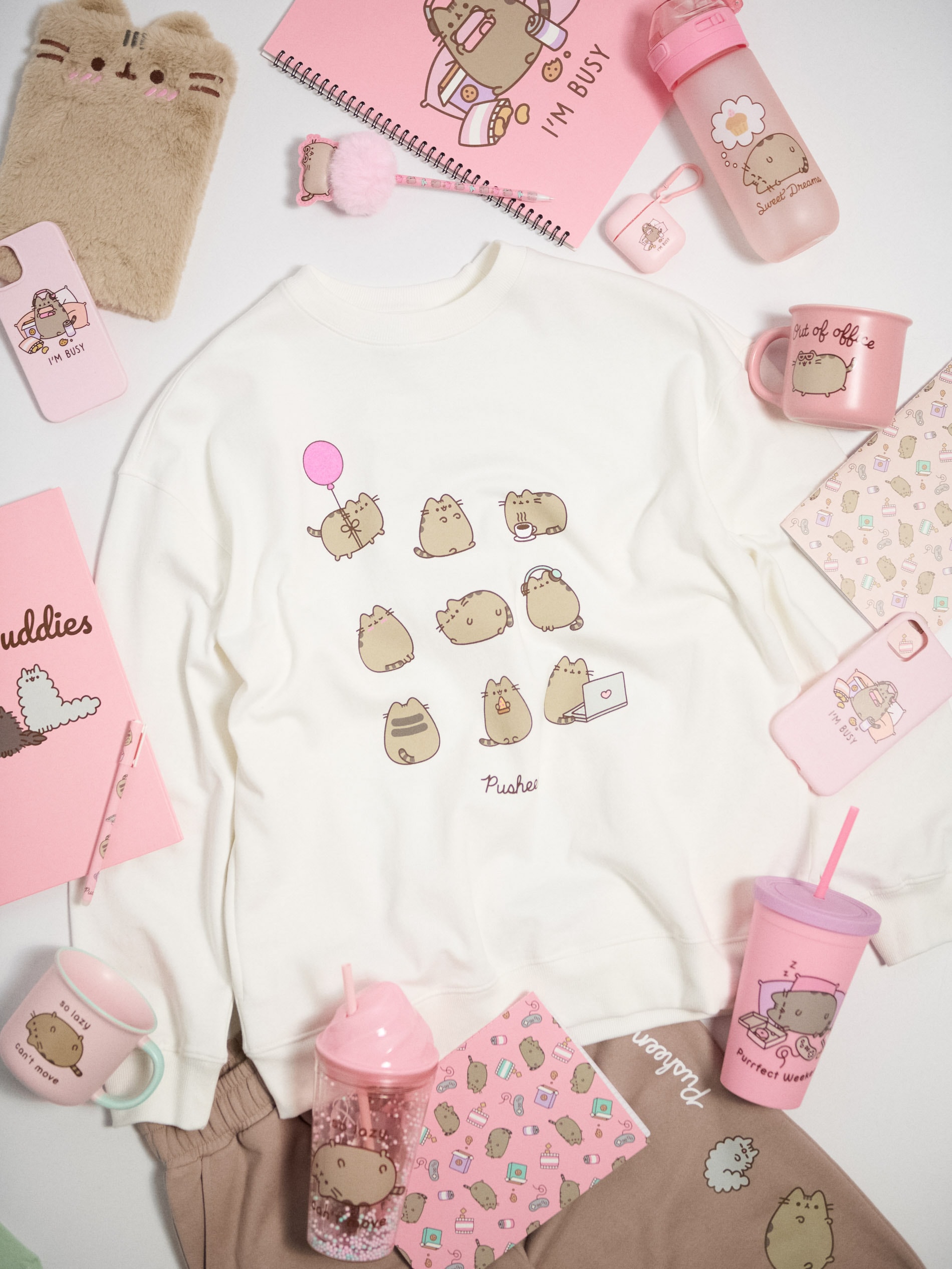 Bluza crewneck z nadrukiem Pusheen the Cat