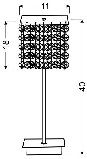 Lampa gabinetowa CLASSIC 1x40w g9 burgund