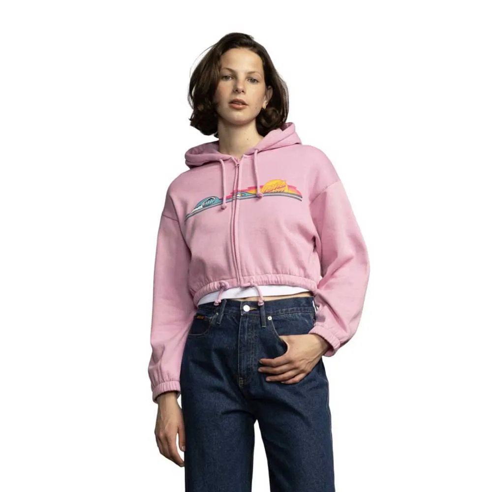 Santa Cruz Hood sunrise dot full zip sweatshirt