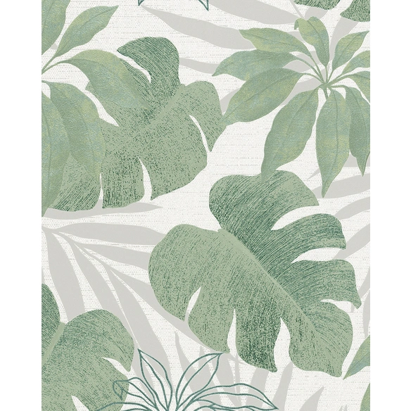 Vliestapete »Avalon«, Blätter, Blumen, beige/grün