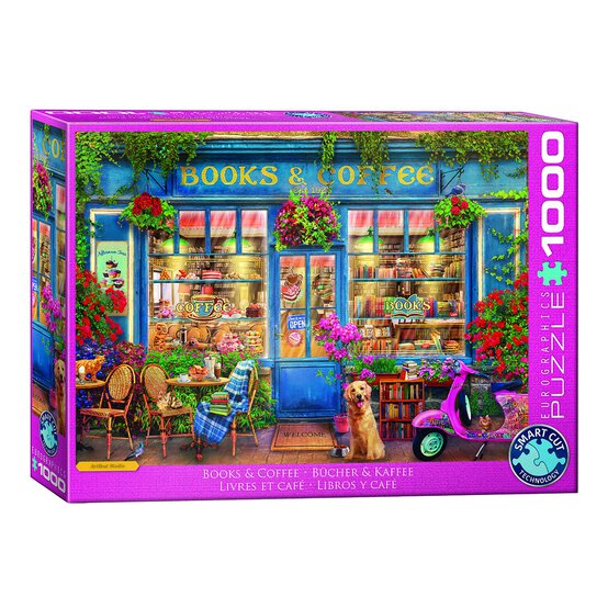 Eurographics Books and Coffee Jigsaw Puzzle 1000 Pieces