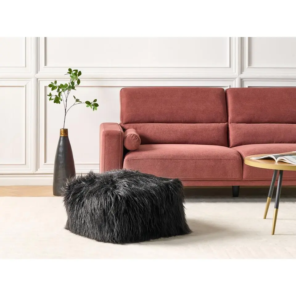 MUKKI - Poef - Zwart - Polyester