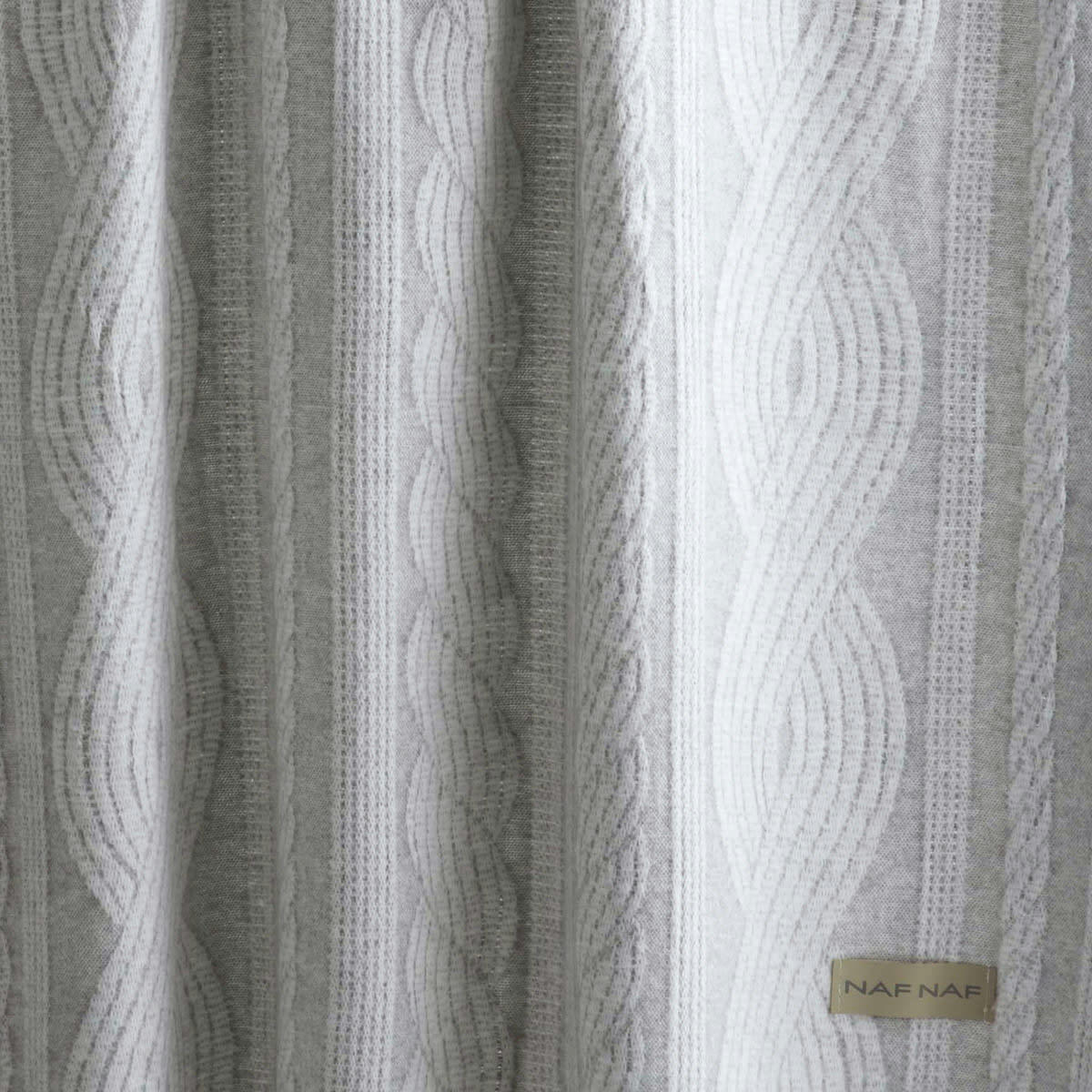 BRAID - Plaid en coton gris perle 130x170