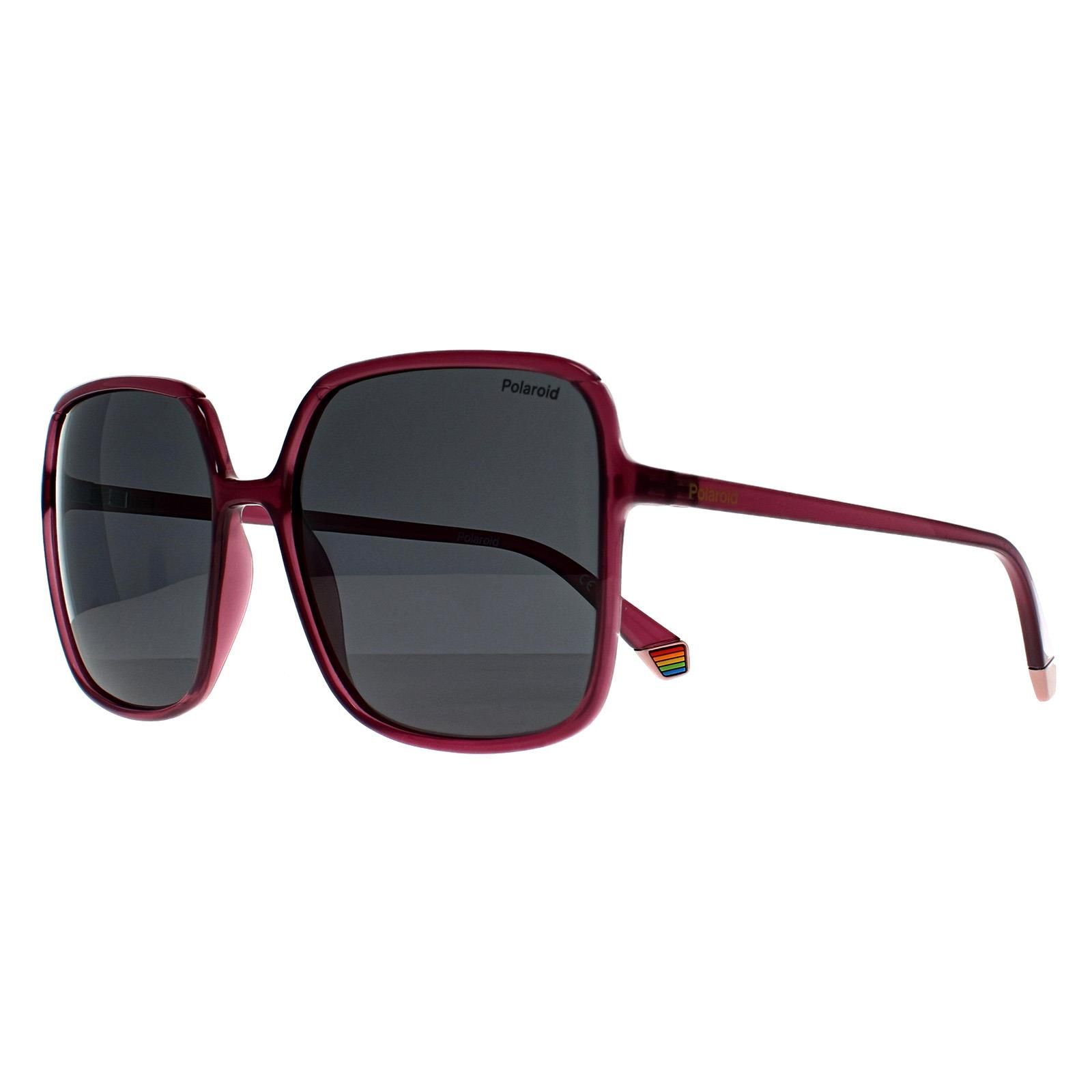 Polaroid Square Fuchsia Pink Grey Polarized PLD 6128/S