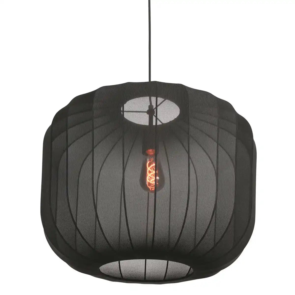 Anne Light & home hanglamp Sable - 1 lichts - 55 x 150  cm - zwart
